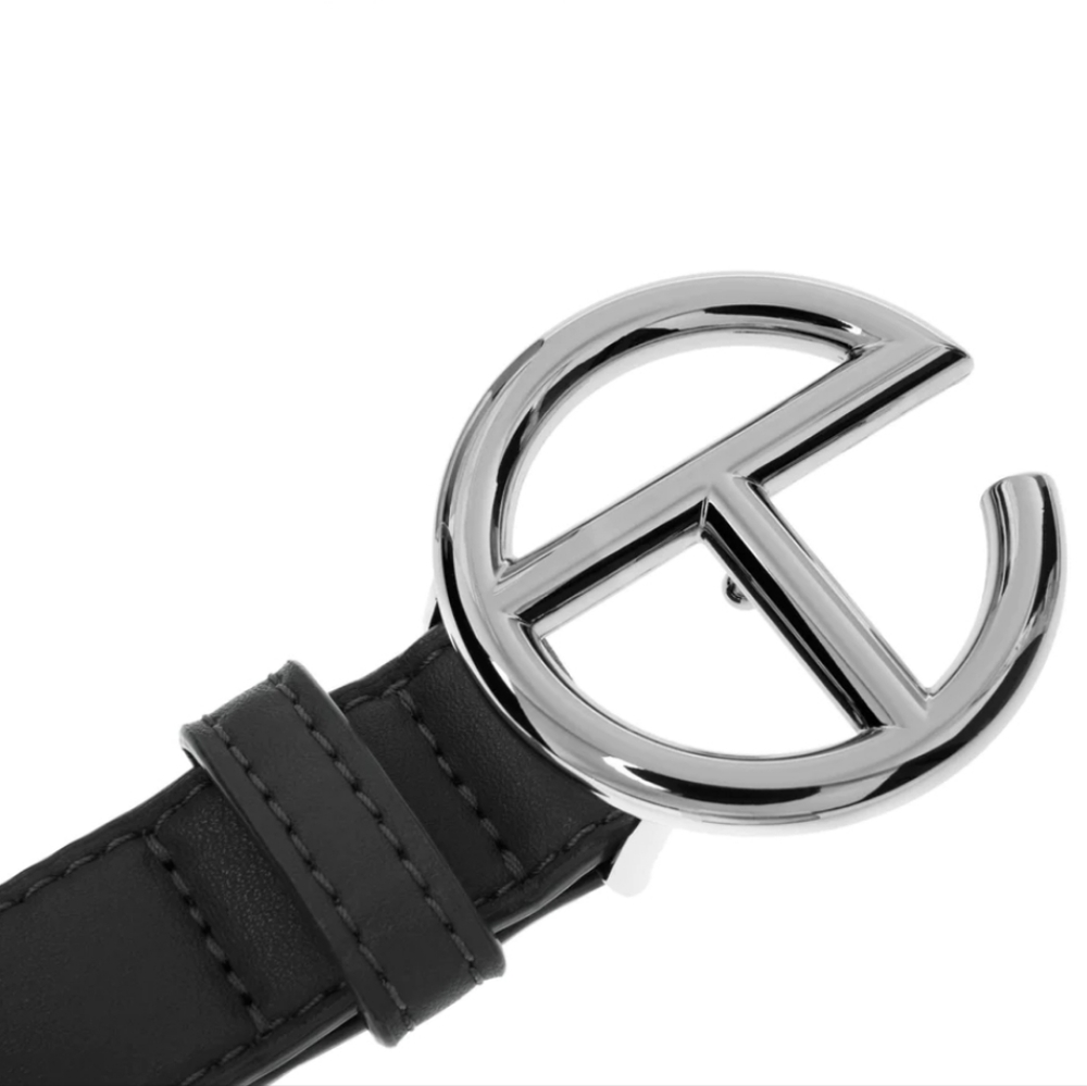 Authentic Unisex Black Telfar Logo Belt